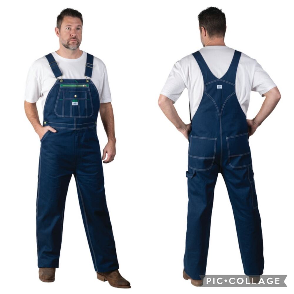 Liberty Rigid Denim Bib Overalls NWT 34x32